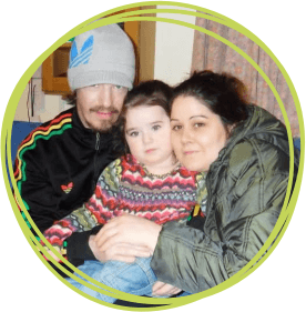 Tabitha with her family